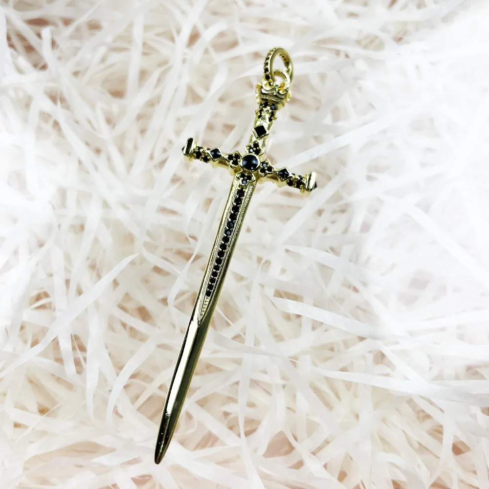 Женское и мужское ожерелье из серебра 925 пробы с черным Цирконом