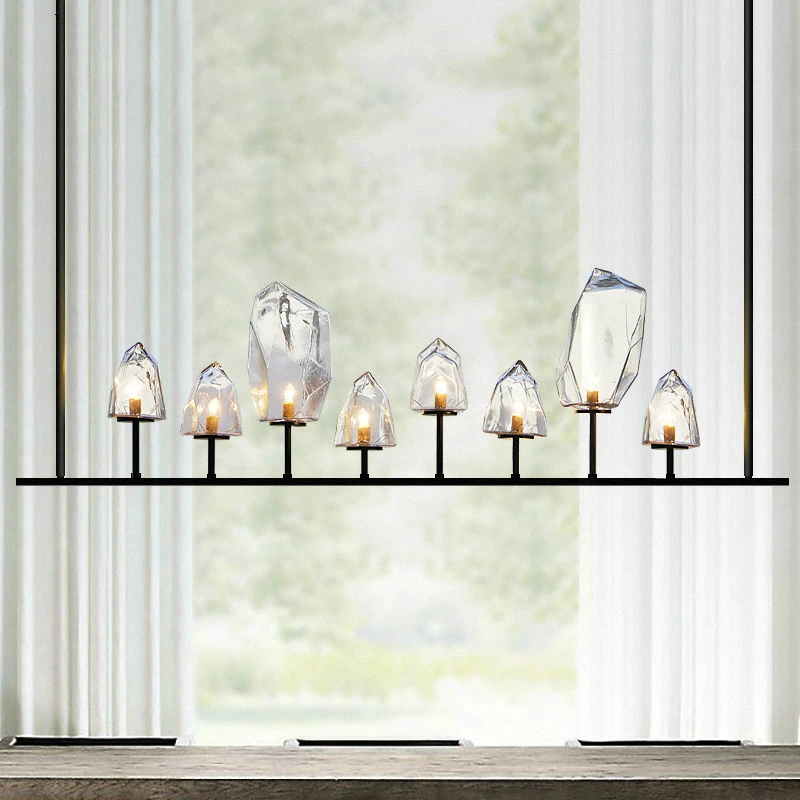 구매 모던한 크리에이티브 LED 샹들리에, 블랙, 식당, 투명 유리 펜던트 램프, 북유럽 스타일, 카페, 바, 걸이형 심플한 긴 행잉 라이트 저렴한 모던한 크리에이티브 LED 샹들리에, 블랙, 식당, 투명 유리 펜던트 램프, 북유럽 스타일, 카페, 바, 걸이형 심플한 긴 행잉 라이트