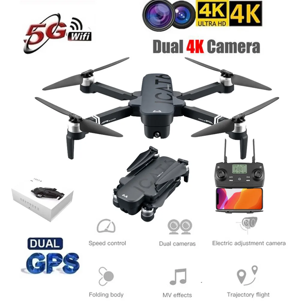 ICAT6 gps 5G wifi FPV 4K камера бесщеточный селфи складной Радиоуправляемый Дрон Квадрокоптер детские игрушки складной# G20