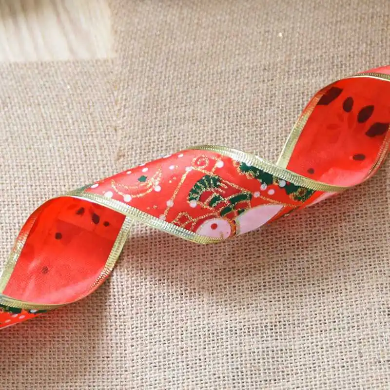 Рождественские банты с подвеской орнаменты Санта Клауса 2018 Новогодние украшения