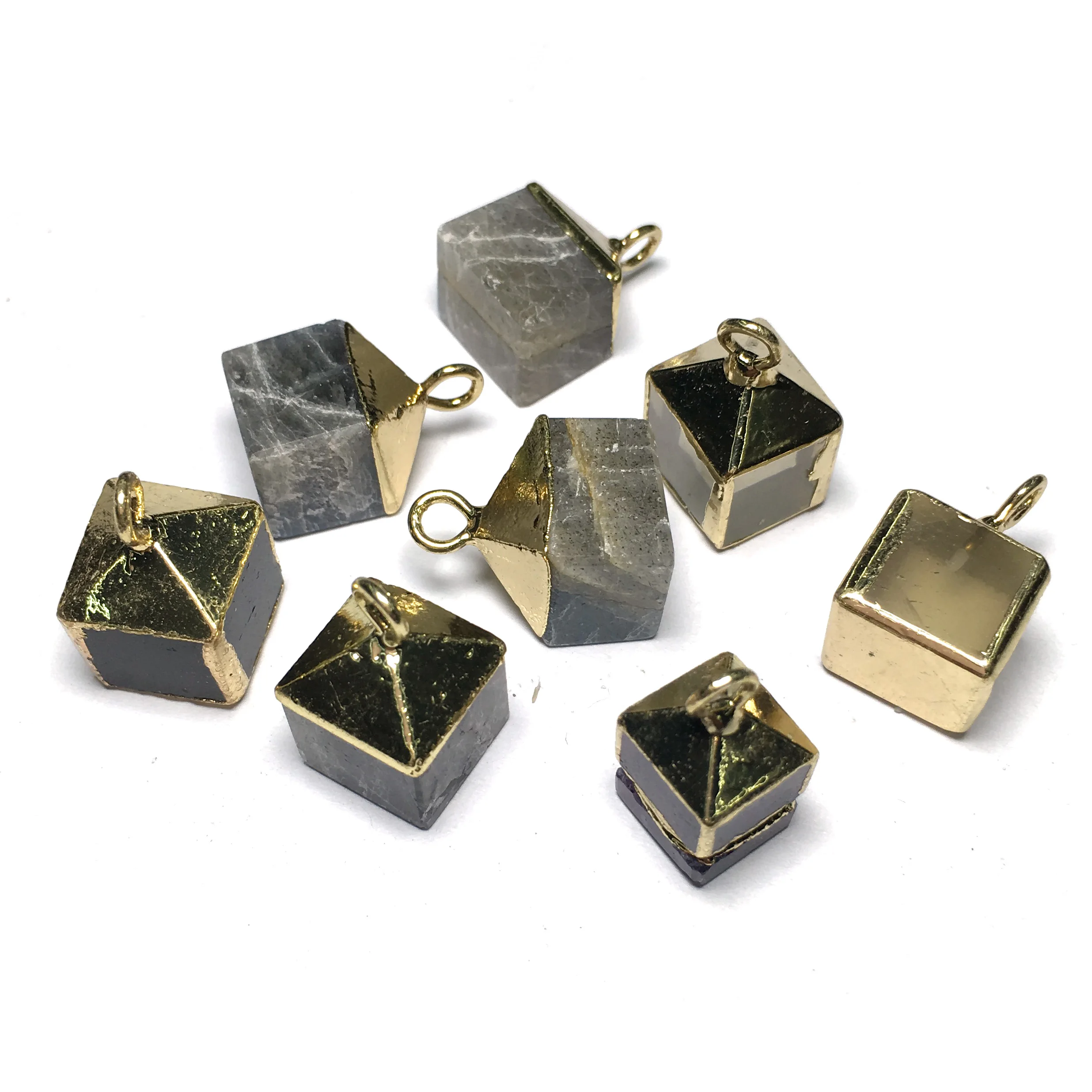 Кулон из натурального камня квадратный Агат Подвески для изготовления ювелирных