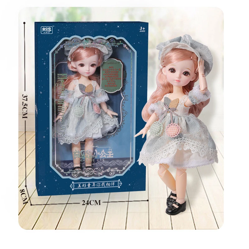 

31cm Blyth BJD Doll 23 Movable Joints Makeup Dress Up 3D Real Eye Nude Dolls Lovely Princess Dress Children DIY Girls Toys Gifts