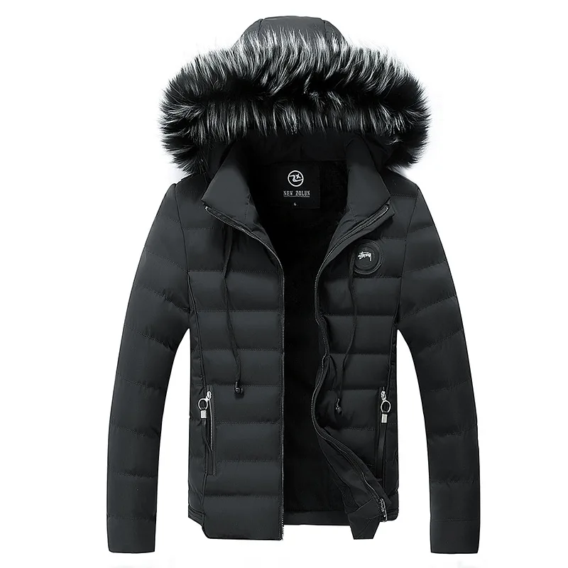 

Winter Down Jackets Men Brand Warm Coat Mens Thick Fur Hooded Ultralight Casual Parkas Male Fashion Cotton Padded Jacket Outwear