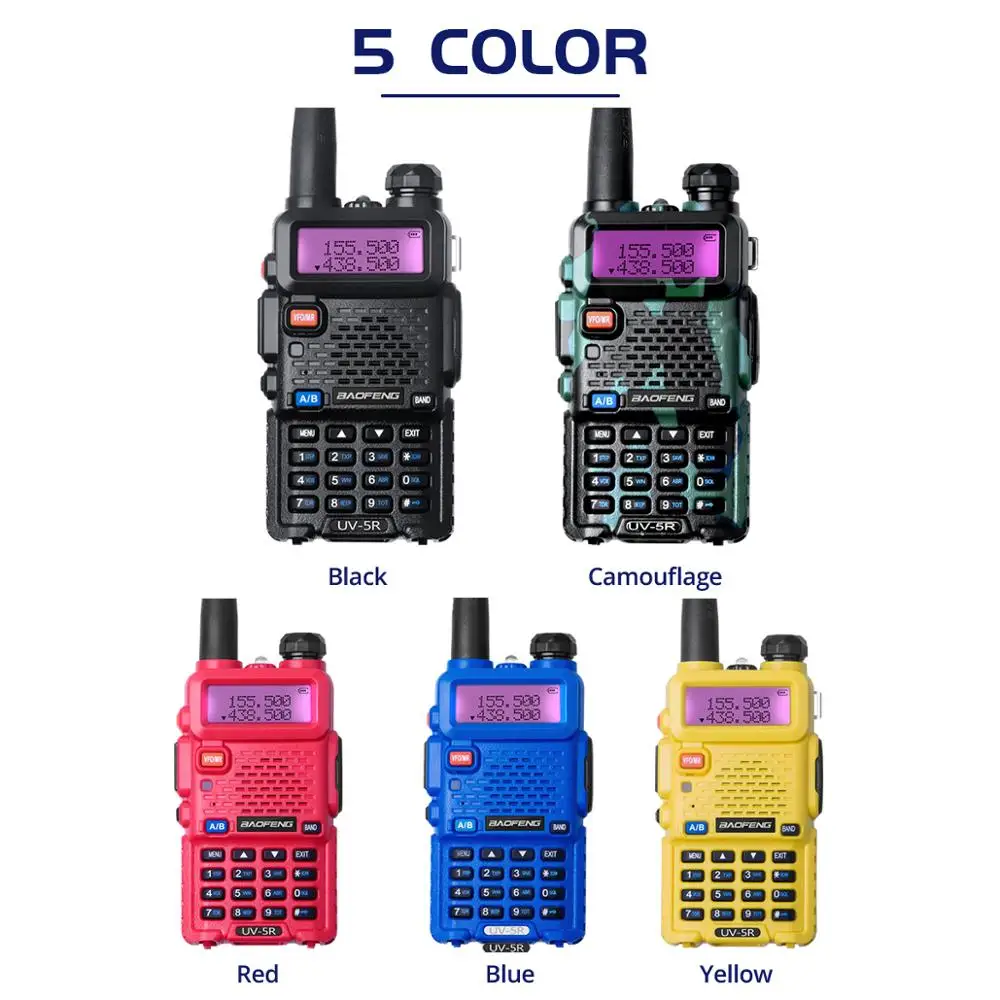 8 шт. портативная рация Baofeng UV-5R CB радиостанция дропшиппинг UV 5R трансивер 5 Вт VHF UHF