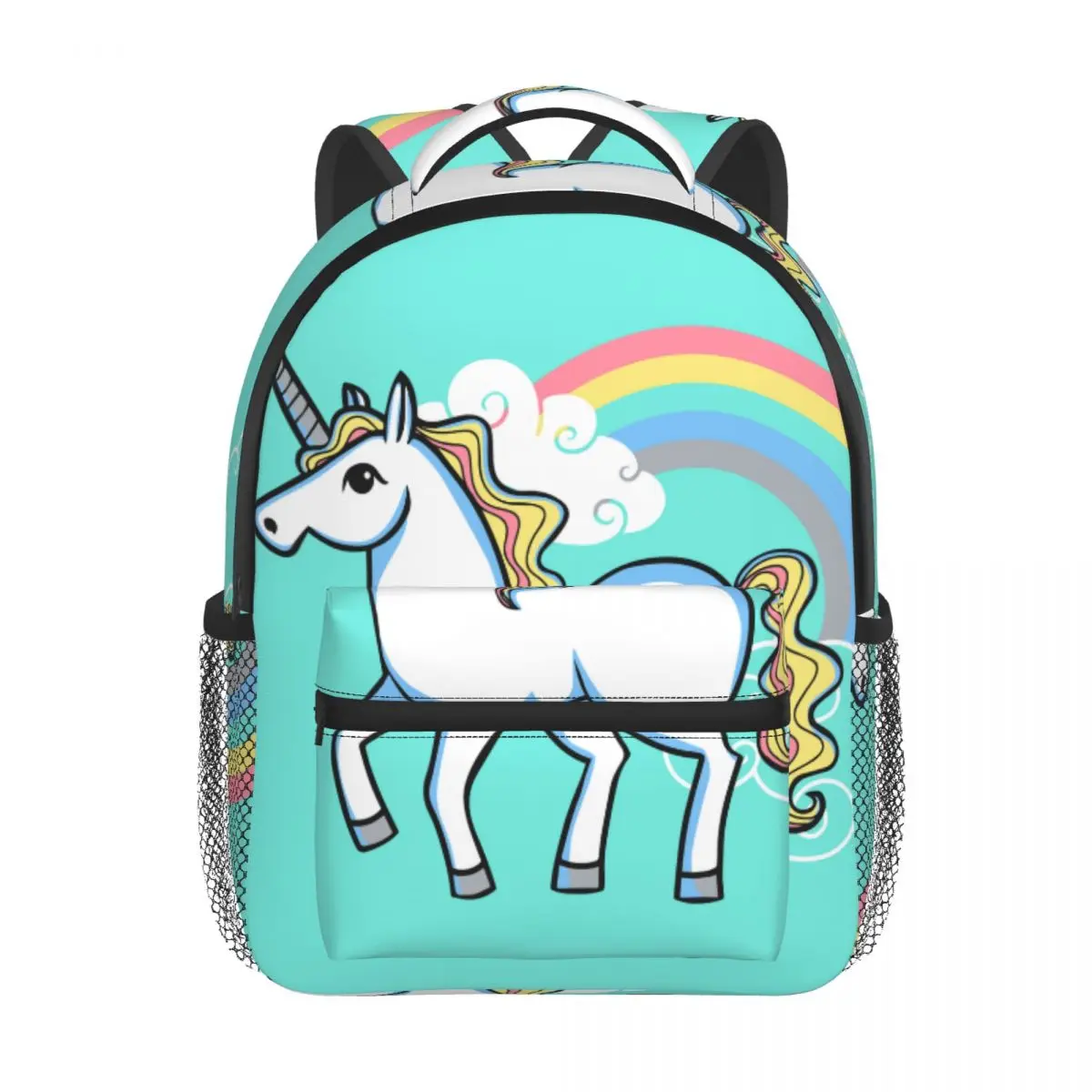 Children Bag Cartoon Unicorn With Clouds And Rainbow Kids Bag Kindergarten Preschool Backpack for Boys Girls 3-4-6 Years Old
