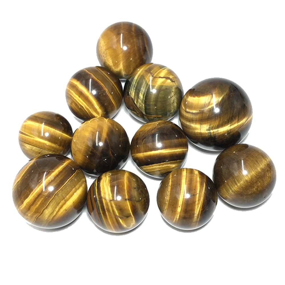 

Healing Tigers Eye Stone Ball Raw Natural Stone Crystal Ball DIY Fashion Jewelry