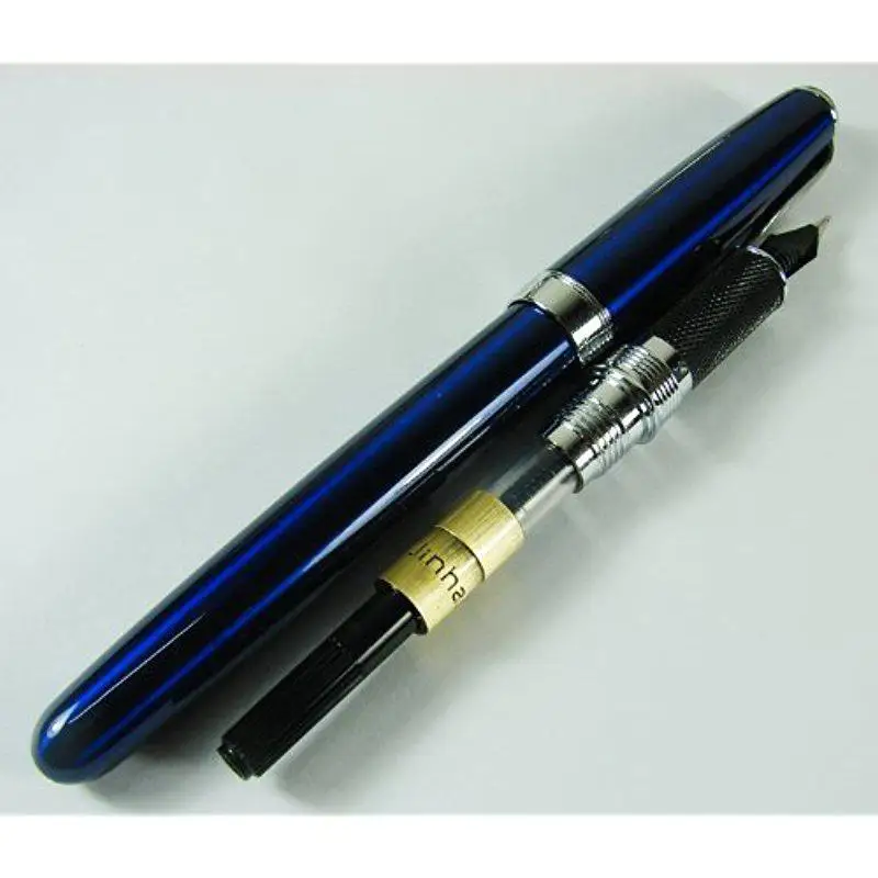 Ручка перьевая Jinhao 601 темно-синяя с зажимом для стрел | Канцтовары офиса и дома