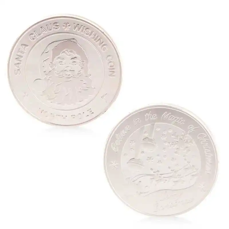 Merry Christmas Santa Claus Silver Plated Commemorative Challenge Coin Souvenirs home decoration accessories | Дом и сад