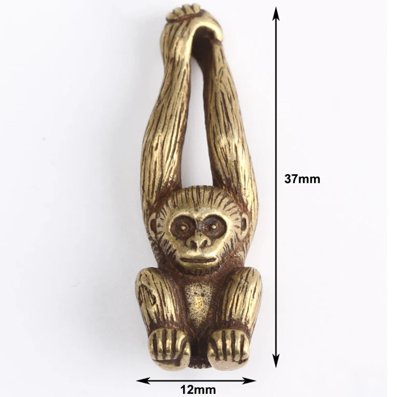 Винтажные Мини латунные фигурки обезьяны миниатюрные украшение для стола