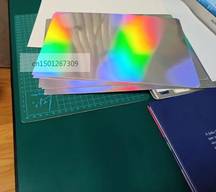 Односторонняя Глянцевая Серебряная карточка формата А4 10 листов голографическая