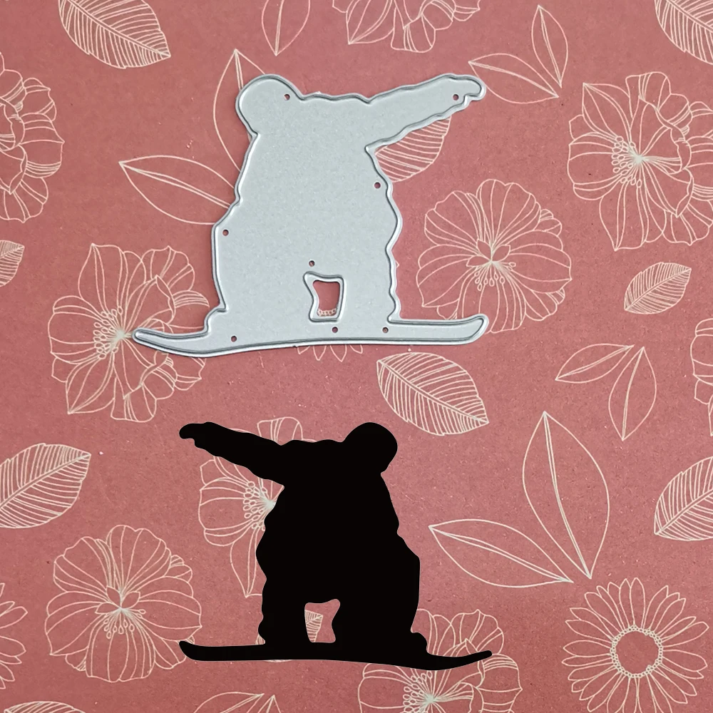 2020 счастливые лыжники рамка металлические трафареты для пресс-формы DIY