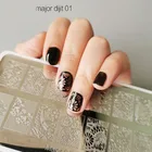 Кинг сталь дизайн ногтей шаблон штамповочных плит кружевной рисунок пластины серии MD для декорирования ногтей инструменты 6*12 см