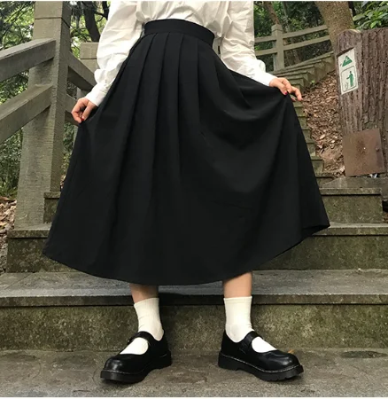 Винтажная Женская юбка в японском стиле новая весенняя плиссированная