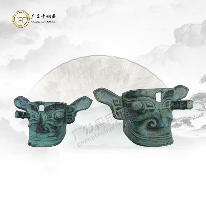 

Винтажная металлическая фигурка, абстрактные китайские украшения для гостиной, стол, спальня, ретро аксессуары для дома, офисные аксессуар...