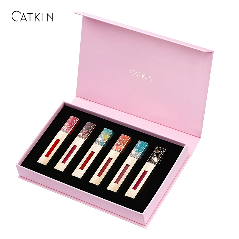 ?CATKIN Матовая жидкая губная помада?Блеск для губ легкость Semimatte водонепроницаемый длительный Атлас питает увлажняющий Гладкий мягкий