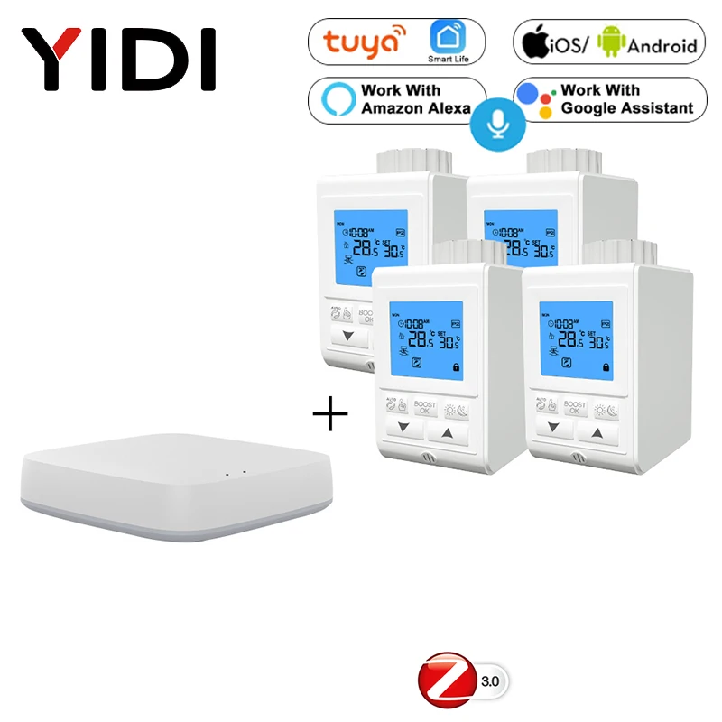 Zigbee термостат Smart TRV термостатический радиатор клапан управления Лер нагреватель