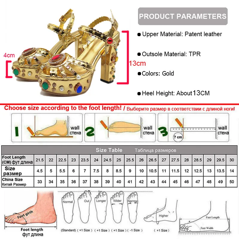 Роскошные женские туфли Phoentin стразы на каблуке 14 см золотые металлические
