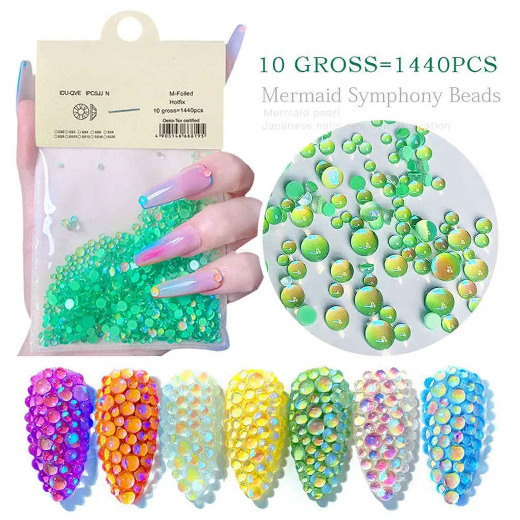 

1440PCS Nail Rhinestone Nail Decoration Accessories Nail Stones Gems Pearl DIY Nail Decorations Nails Rhinestones