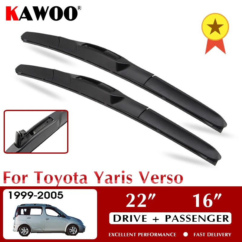 

Автомобильные стеклоочистители KAWOO для Toyota Yaris Verso 1999-2005 лобовое стекло аксессуары для переднего стекла 22 "+ 16" LHD RHD