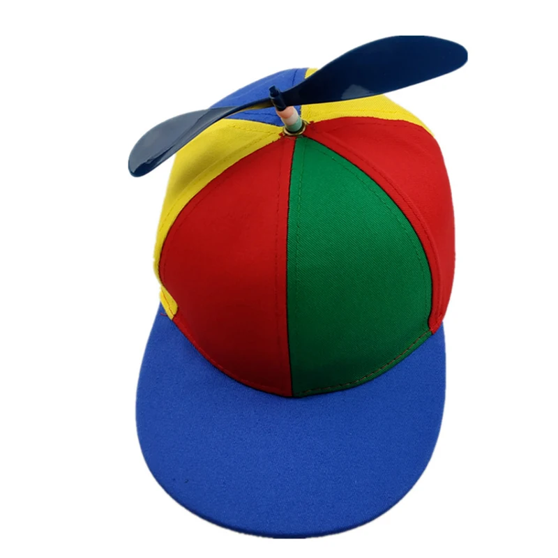 New Baseball Cap Popular Colorful Bamboo Dragonfly Patchwork Baseball Cap Funny Helicopter Propeller Baseball Cap Baby adult hat