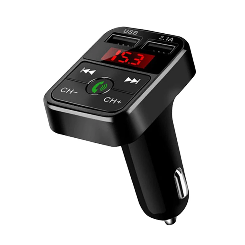 Black Handsfree беспроводной Bluetooth автомобильный комплект fm-передатчик TF карта lcd MP3-плеер двойной USB 2.1A автомобильное зарядное устройство телефон зарядное устройство Z2 - Название цвета: Black