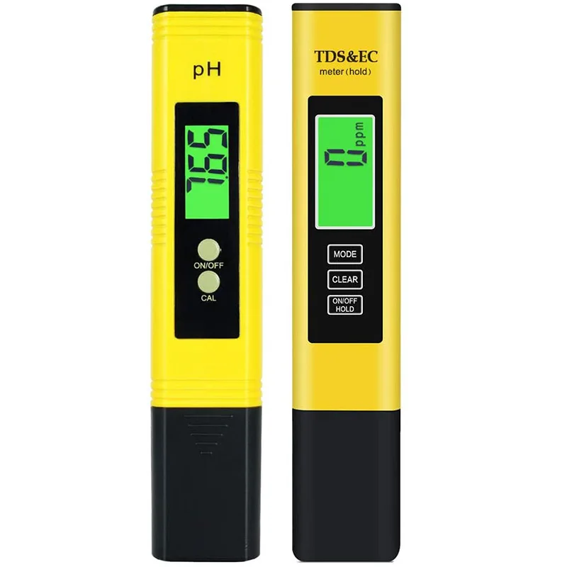 

Hot PH Meter Digital Water Quality Test TDS PH EC Temperature 4 in 1 Set, LCD Sn Pen Auto Calibration