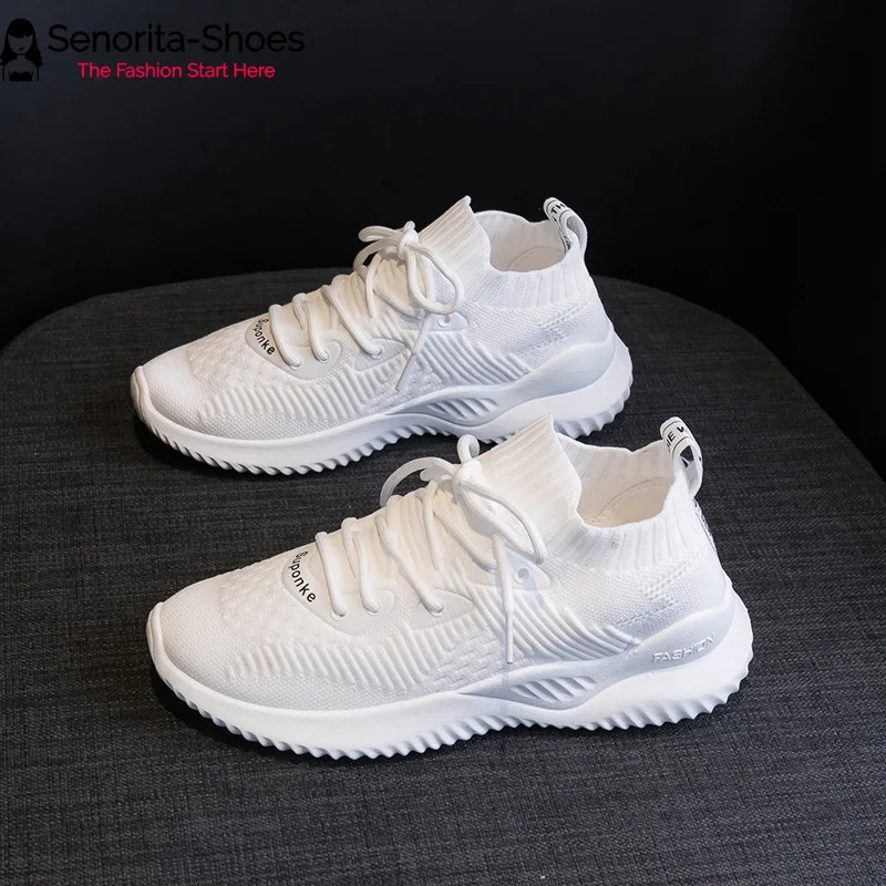 2020 Обувь на высоких каблуках Sapatos De Mujer Zapatillas Tacon Сникерсы черного цвета Белые