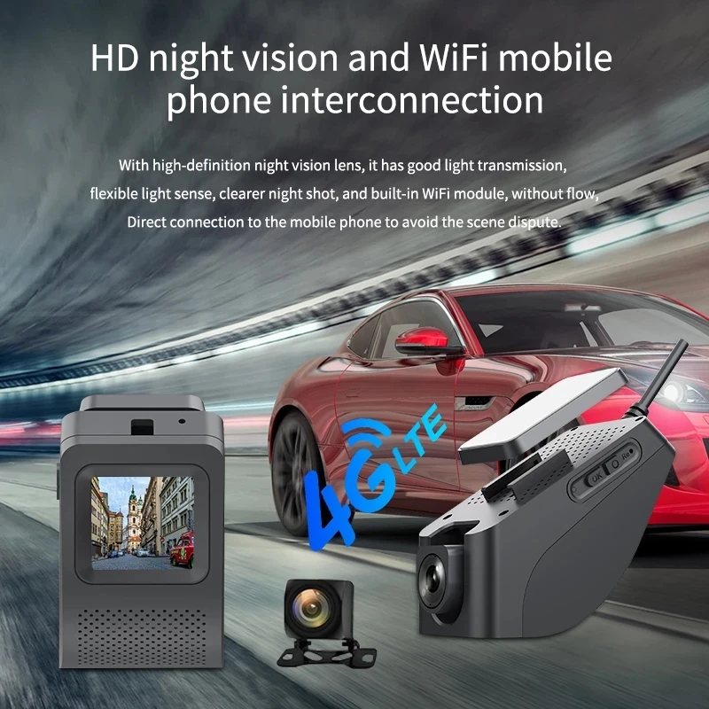 Mini Hidden 4G Dash Camera With WIFI Hotspot GPS Tracking Phone Live Video Check Dual Cams HD1080P Car Dvrs | Автомобили и
