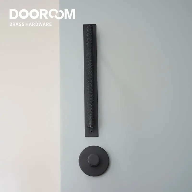 Dooroom латунный скрытый дверной замок набор накатанный черный золотой интерьер комната спальня ванная комната Гостиная манекен ручка - изображение