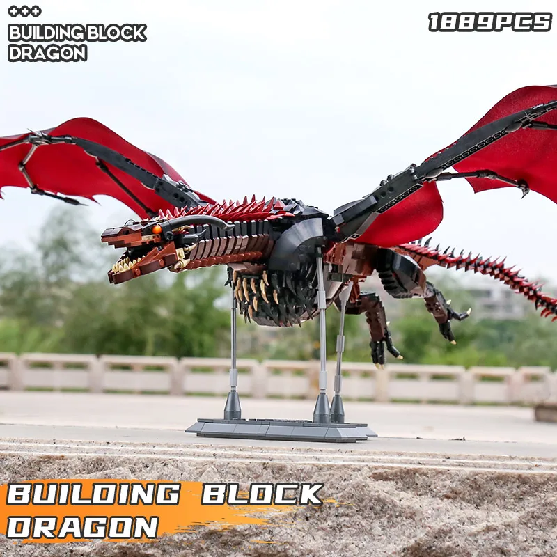 Фильм серии Ледяной и Огненный Дракон модель образовательные строительные блоки