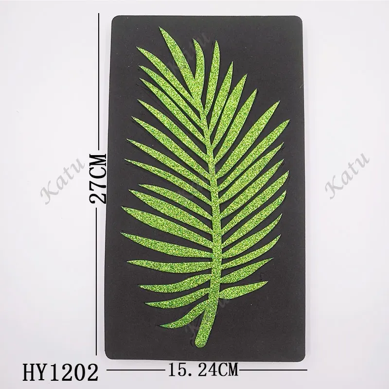 Высекальные штампы с зелеными листьями Katu DIY Новые высекальные и деревянные