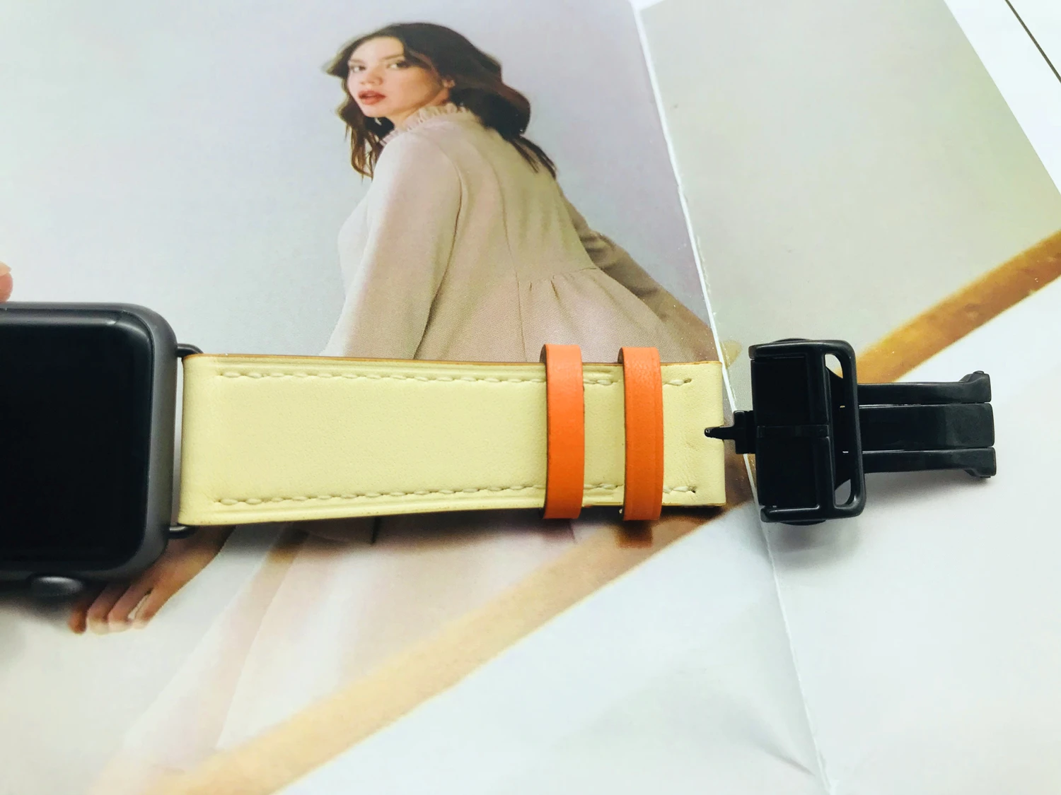 Herm логотип на ремешке с застежкой для Apple Watch Series 5 4 3 2 1 44 мм 40 мм 42/38 мм кожаный ремешок для iwatch