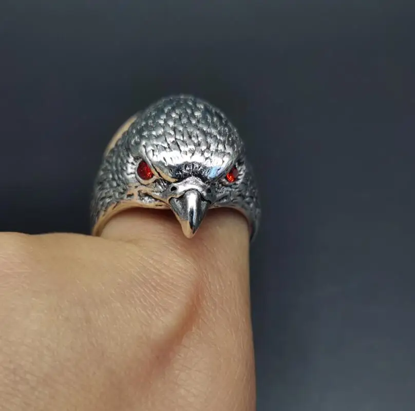 Архицированное белое медное кольцо с головой орла | Дом и сад