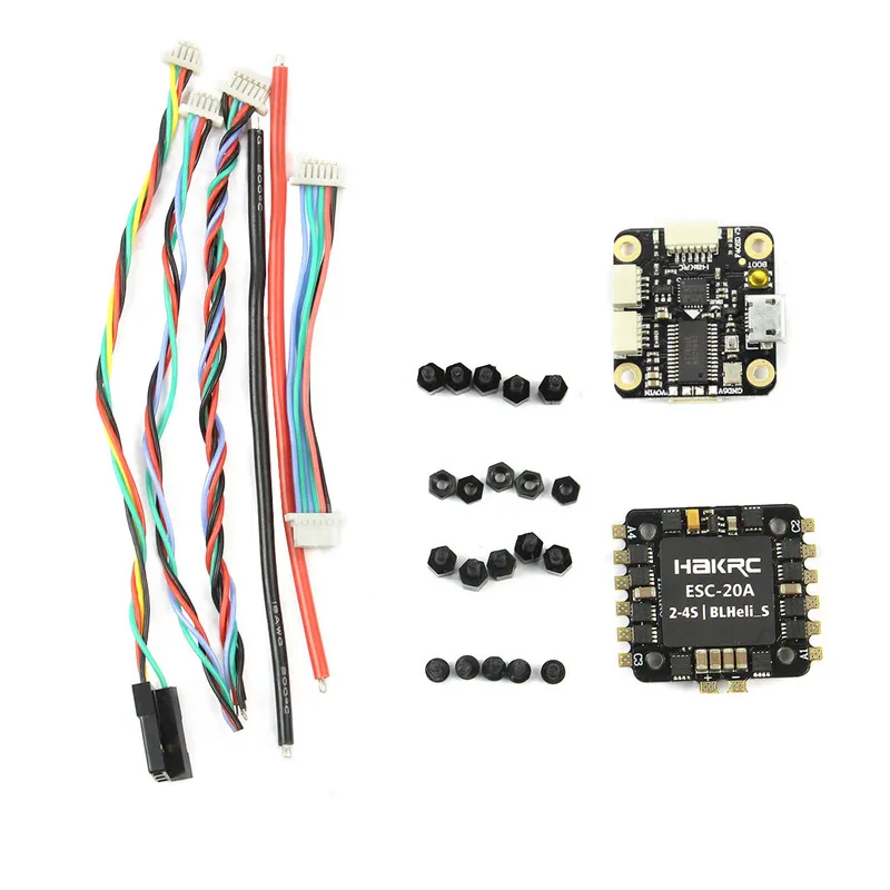 Контроллер полета HAKRC Mini F4 Flytower / F3 AIO OSD BEC & 4IN1 20A 15A BLheli_S ESC 2-4S 200mW VTX для
