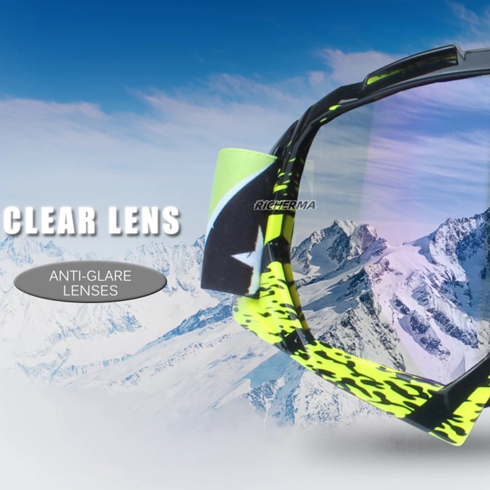 Антибликовые очки для мотокросса модные спортивные шлем питбайка мотоцикла