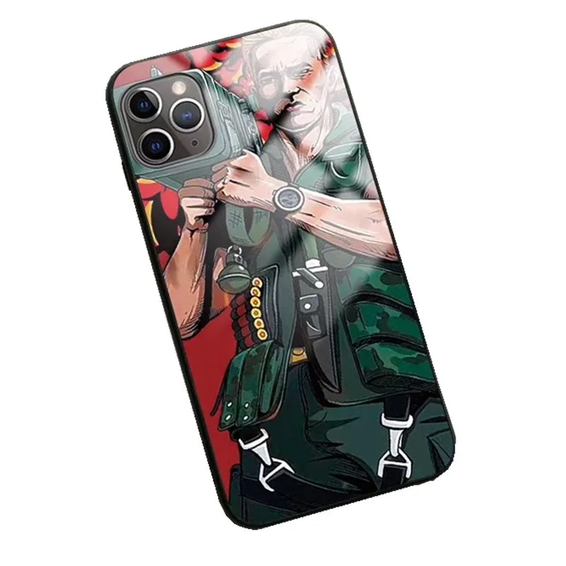 Arnold Commando Terminator Cannon Gun Case For iphone 11 Pro Max XS XR 10 7 8 6 PLUS 6plus Luminous Glass LED Cover Harley Thor |