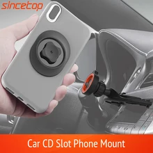 Universal Car CD Slot Phone Holder 360 Rotation Cradle Navigation Mount Cell Phone Stand Bracket Clip for iPhone Samsung GPS