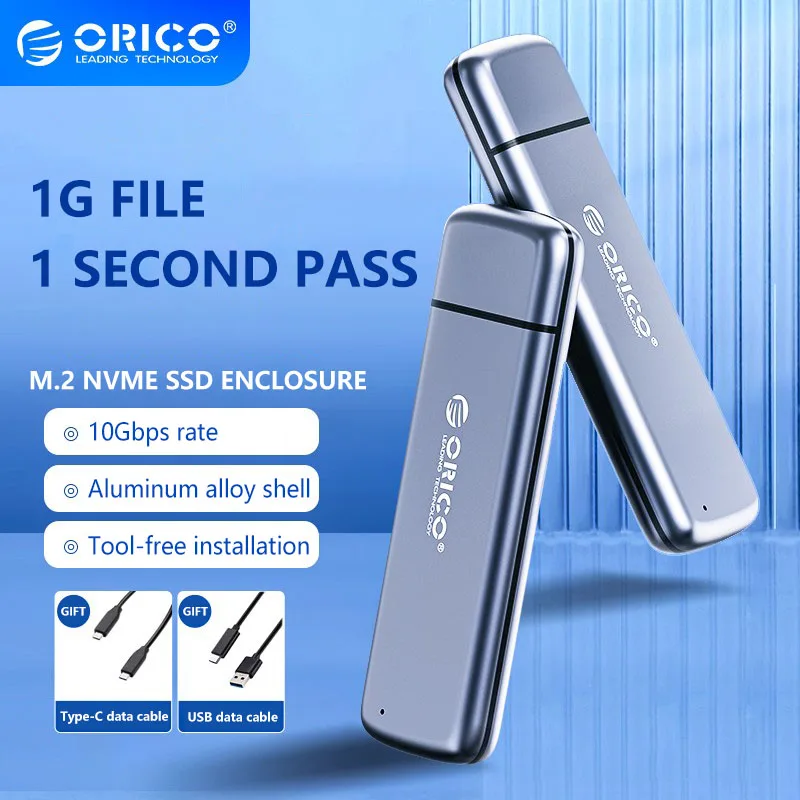Чехол ORICO M2L2 NVMe для жёсткого диска M.2 на USB Type C 3.1 чехол из алюминиевого сплава NVME PCIE