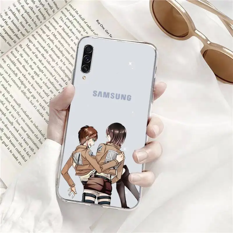 

Japan Anime Attack on Titan Phone Cases Transparent for Samsung A71 S9 10 20 HUAWEI p30 40 honor 10i 8x xiaomi note 8 Pro 10t 11