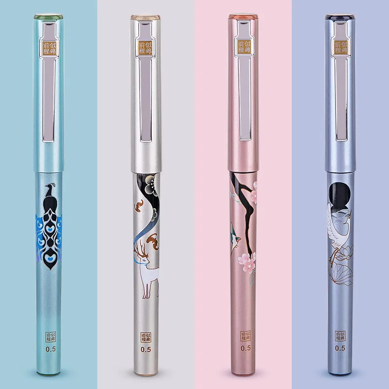 Ручка гелевая шт./упак. мм 0 5 4 шт. летний дворец черные чернила для ручек |