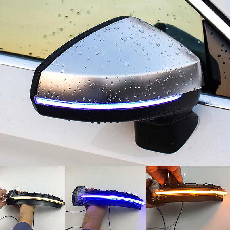 Сине-белый светодиодный Динамический указатель поворота для Audi A3 8V S3 RS3