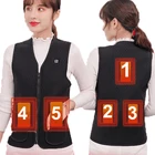 Зимняя куртка, женская, мужская, с V-образным вырезом и электрическим подогревом, куртка с USB-подогревом, жилет для охоты, жилеты с подогревом