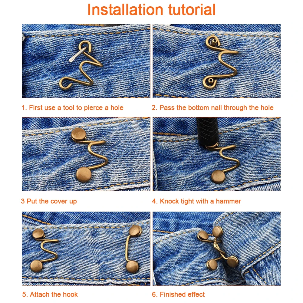 Невидимая Регулируемая кнопка для одежды и джинсов идеальная посадка сделай сам