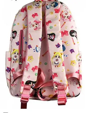 

1 Pcs Pink Sailor Moon Cartoon Backpack Student School Bag Satchel Teenager Travel Laptop Shoulder Bag for Boy Girl Gift
