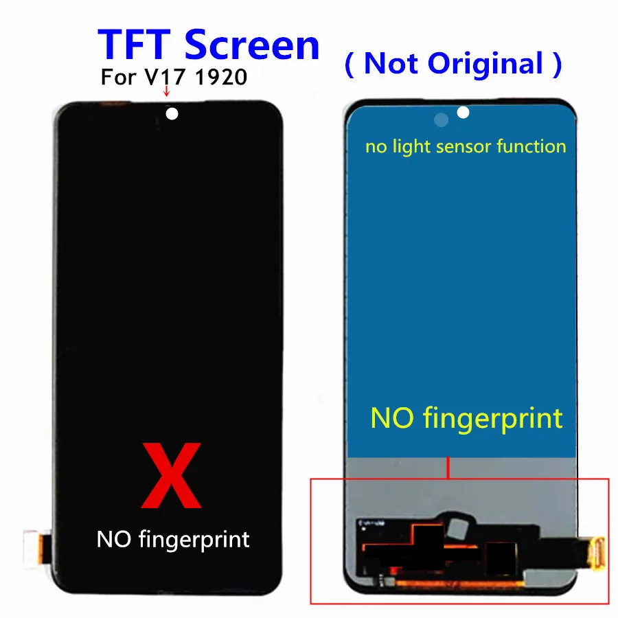 6,38 "TFT para Vivo V17 1920 LCD Display + Pantalla de Panel t&aacute;ctil digitalizador reemplazo de montaje de pantalla para vivo 1920 V17 LCD-2
