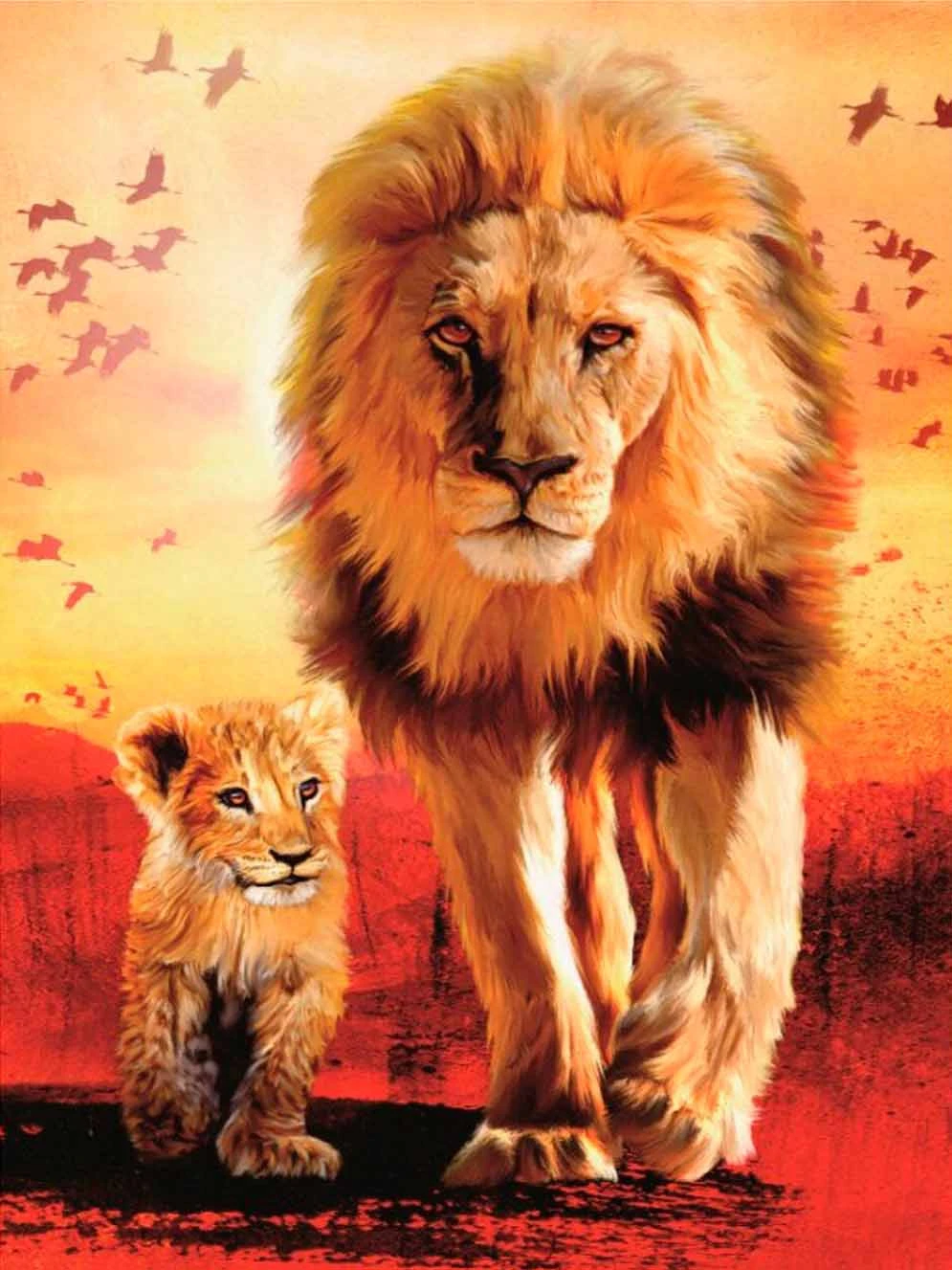 Фото Алмазная живопись 5D Стразы, искусство, алмазная вышивка, вышивка крестиком, Лев, ручная работа, хобби, подарок, домашний декор №4