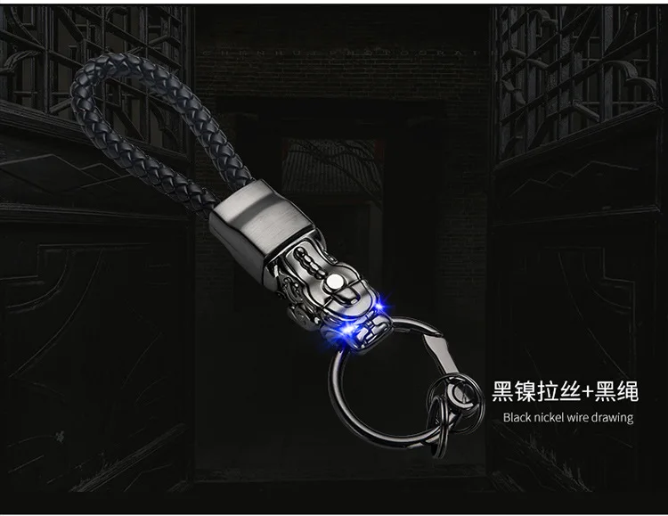Мужская Новая высококачественная цепочка для ключей &quotглаза со светодиодной