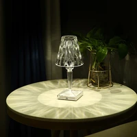 crystal table lamps night light usb rechargeable acrylic decoration desk table lamps for bedroom lighting diamond fixtures gift