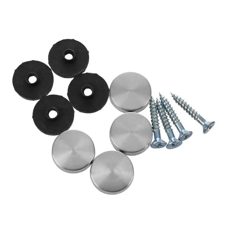 4 Pcs 18mm Stainless Steel Screw Cap Mirror Nails Decorative Fittings | Обустройство дома