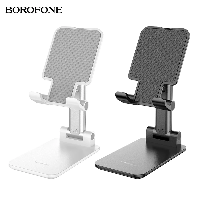 BOROFONE Foldable Mobile Phone Desktop Phone Stand for iPad iPhone Samsung Desk Holder Adjustable Desk Bracket Tablet Stand